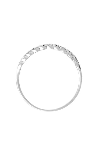 Anel Java Ouro branco e diamantes