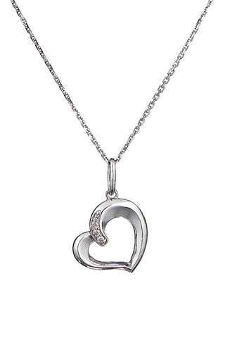 Pendente De tout coeur   Ouro branco e diamantes