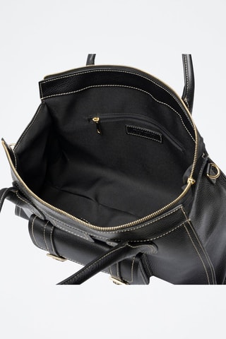 Cabas en cuir Bagaladi - Noir