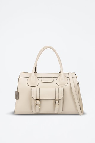 Cabas en cuir Bagaladi - Beige
