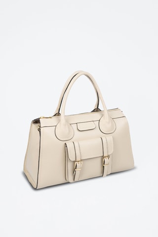 Cabas en cuir Bagaladi - Beige