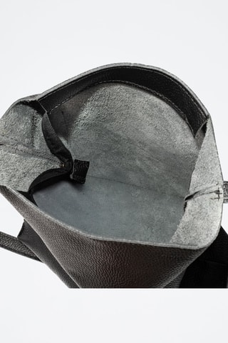 Sac bandoulière en cuir Bagnoa - Noir
