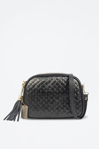 Sac bandoulière en cuir Aliminusa - Noir et doré