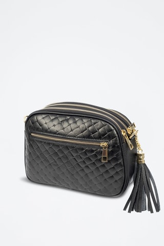 Sac bandoulière en cuir Aliminusa - Noir et doré