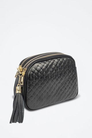 Sac bandoulière en cuir Aliminusa - Noir et doré