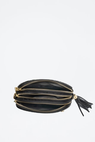 Sac bandoulière en cuir Aliminusa - Noir et doré