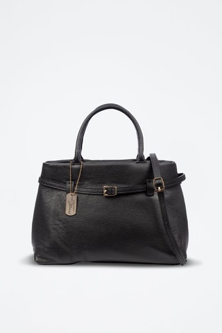 Sac à main en cuir Barbiano - Noir et doré