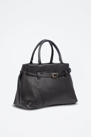 Sac à main en cuir Barbiano - Noir et doré