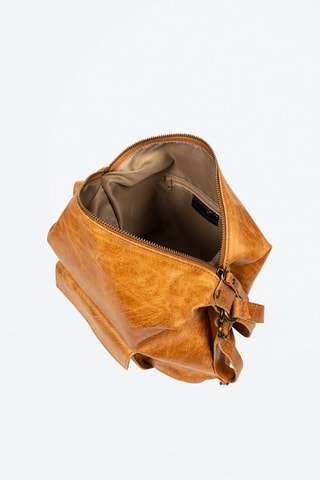 Sac à dos en cuir Irene - Rouge et marron
