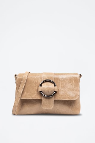 Sac bandoulière en nubuck Lentini - Beige