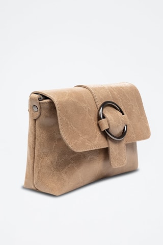 Sac bandoulière en nubuck Lentini - Beige