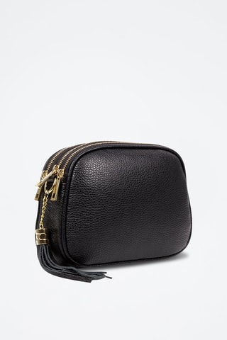 Sac bandoulière en cuir - Noir