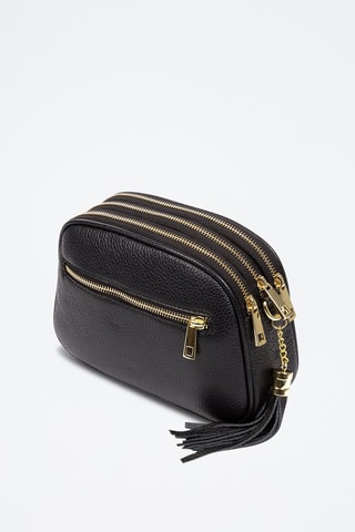 Sac bandoulière en cuir - Noir