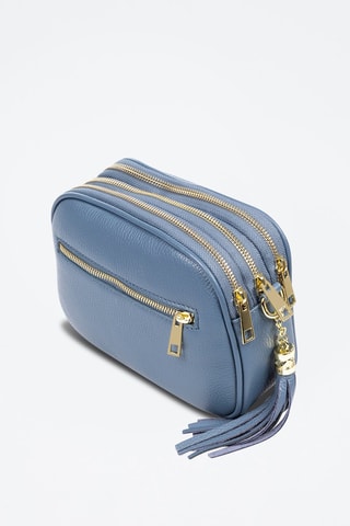 Sac bandoulière en cuir Aliminusa - Bleu