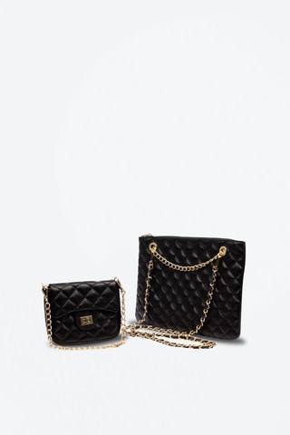 Sac bandoulière en cuir Altopascio - Noir