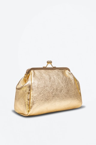 Sac bandoulière en cuir - Doré
