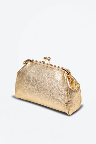 Sac bandoulière en cuir - Doré