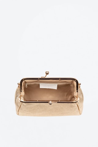 Sac bandoulière en cuir - Doré