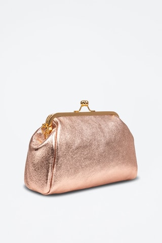 Sac bandoulière en cuir Ambivere - Rose et doré