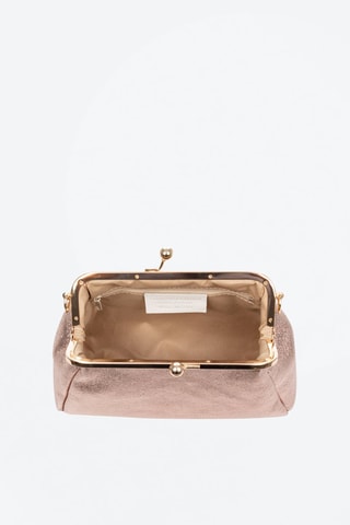 Sac bandoulière en cuir Ambivere - Rose et doré