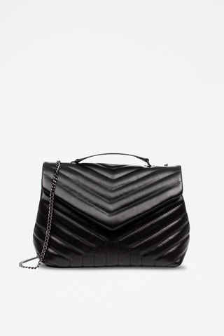 Sac porté épaule en cuir Apecchio - Noir