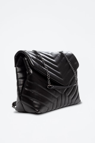 Sac porté épaule en cuir Apecchio - Noir