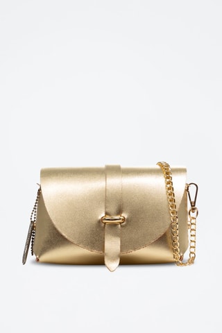 Sac bandoulière en cuir - Doré