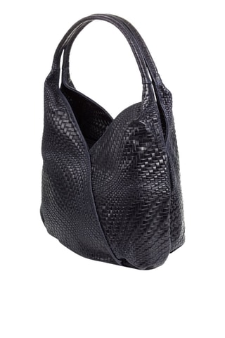 Sac porté épaule en cuir - Bleu