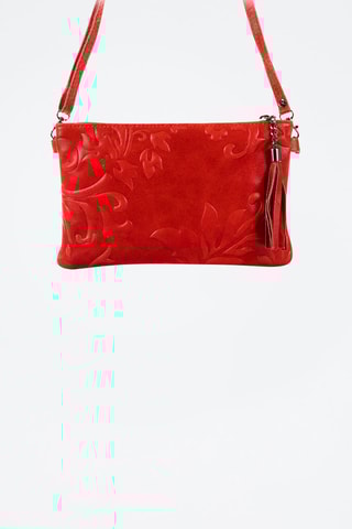 Pochette en nubuck Deanna - Rouge