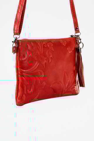 Pochette en nubuck Deanna - Rouge