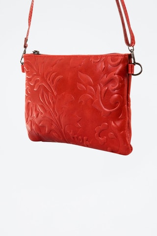 Pochette en nubuck Deanna - Rouge