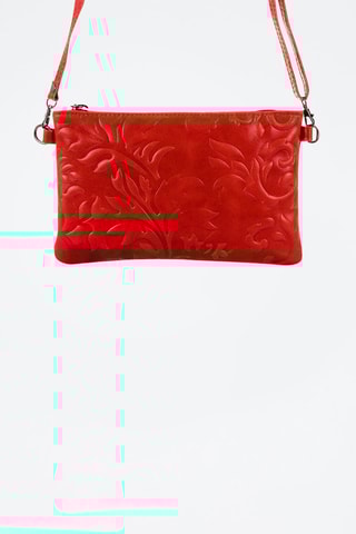 Pochette en nubuck Deanna - Rouge
