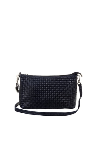 Sac bandoulière en cuir - Bleu