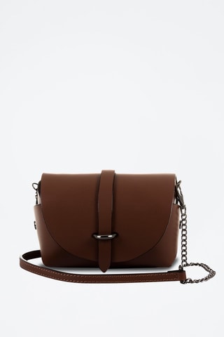 Sac bandoulière en cuir Carina - Marron