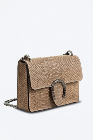 Sac porté épaule en cuir Lorenza - Marron