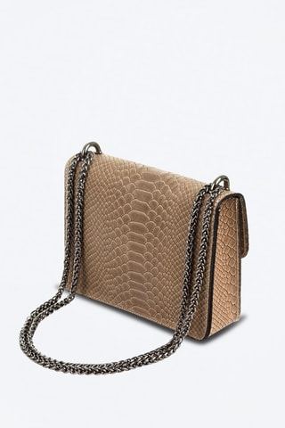 Sac porté épaule en cuir Lorenza - Marron