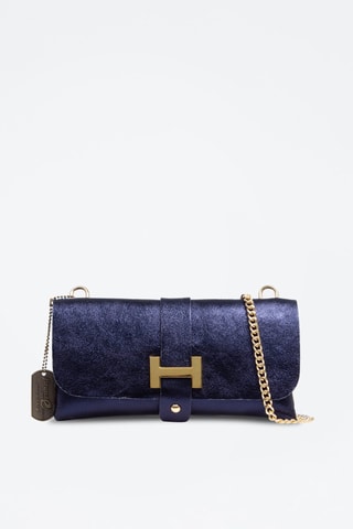 Sac bandoulière en nubuck - Bleu