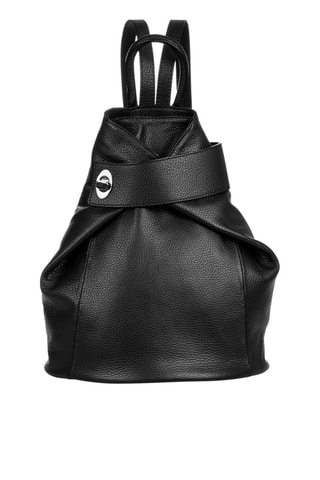 Sac à dos en cuir Edvige - Noir et rouge