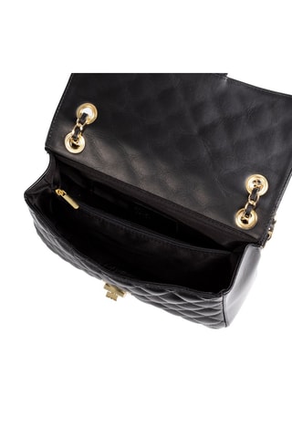 Sac bandoulière en cuir Caeli - Noir et doré
