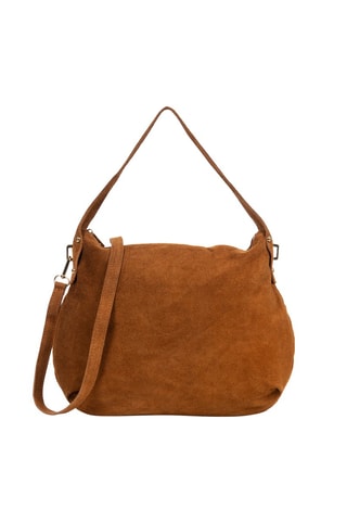 Sac porté épaule en nubuck Acerenza - Marron