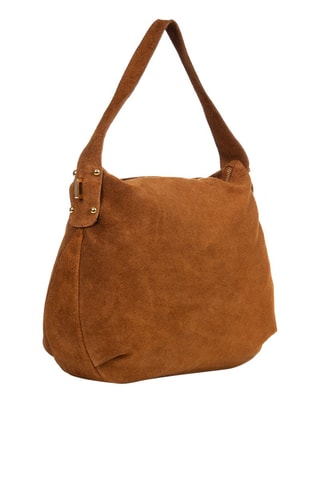 Sac porté épaule en nubuck Acerenza - Marron