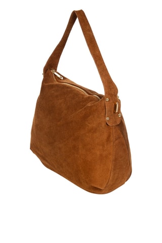 Sac porté épaule en nubuck Acerenza - Marron