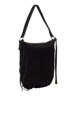 Sac porté épaule en nubuck - Noir