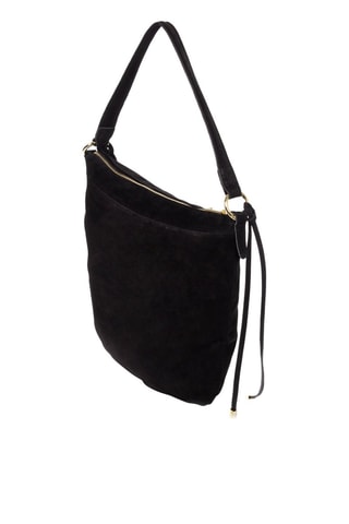 Sac porté épaule en nubuck - Noir