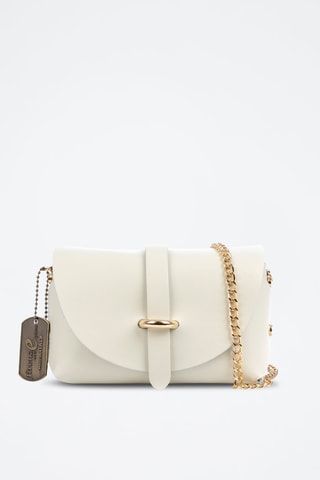 Sac bandoulière en cuir Aurora - Blanc