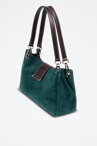 Sac porté épaule en cuir Aicurzio - Bleu et marron