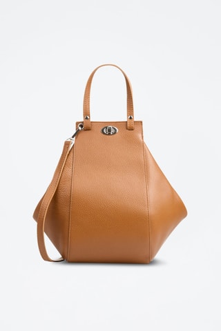 Sac porté épaule en cuir Giusta - Marron