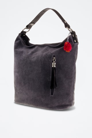 Porte-clés en peau de lapin - Rouge