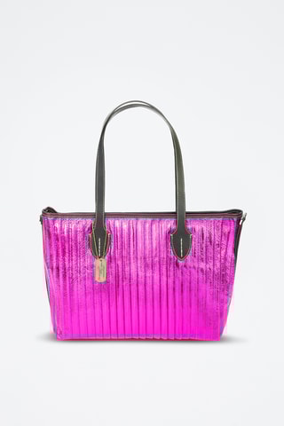Sac porté épaule en cuir nappa - Rose
