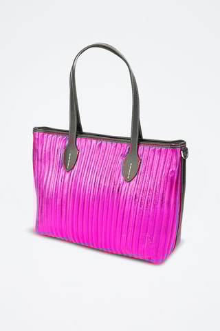 Sac porté épaule en cuir nappa - Rose